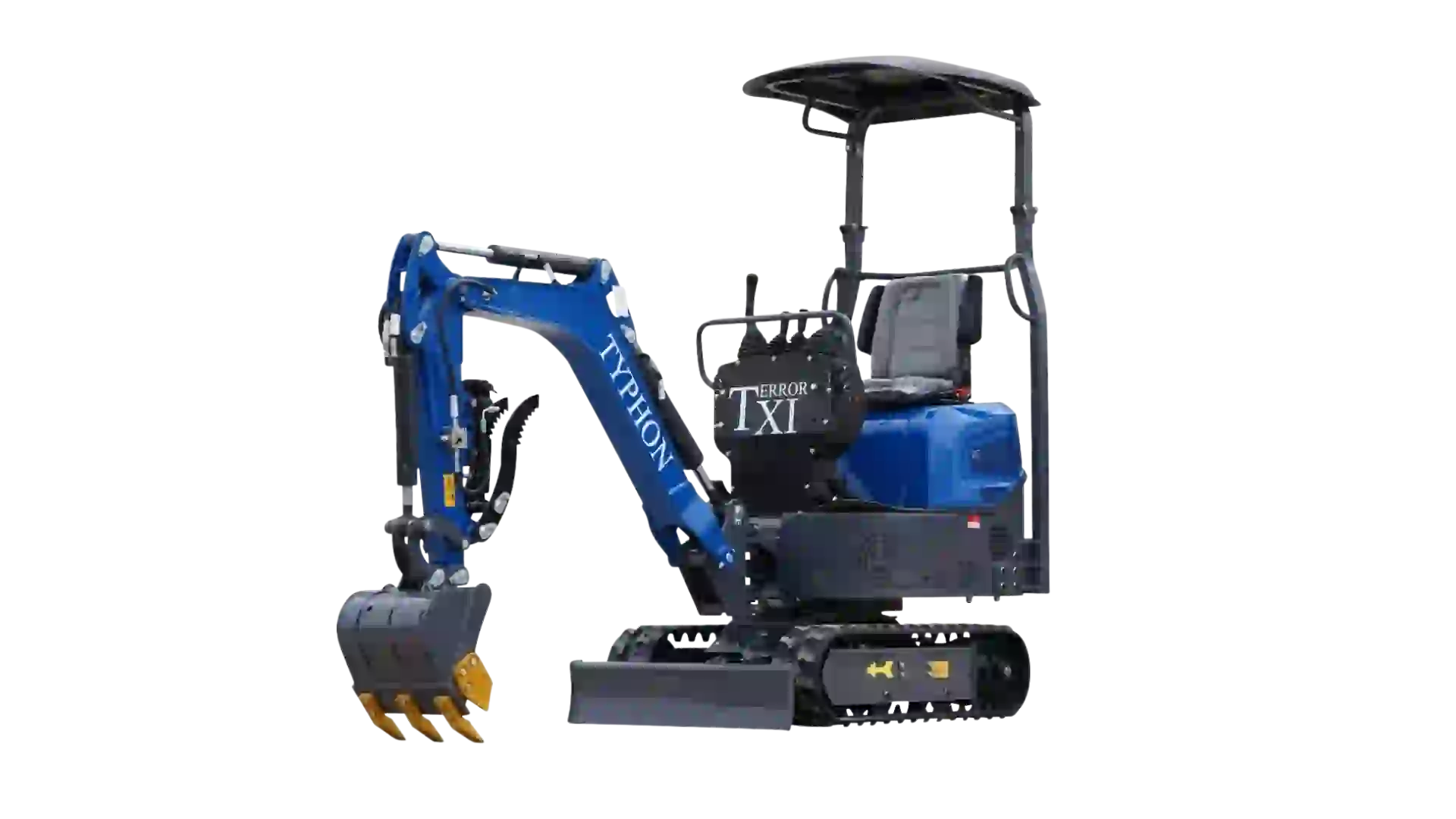 Blue TYPHON TERROR XI STORM compact mini excavator